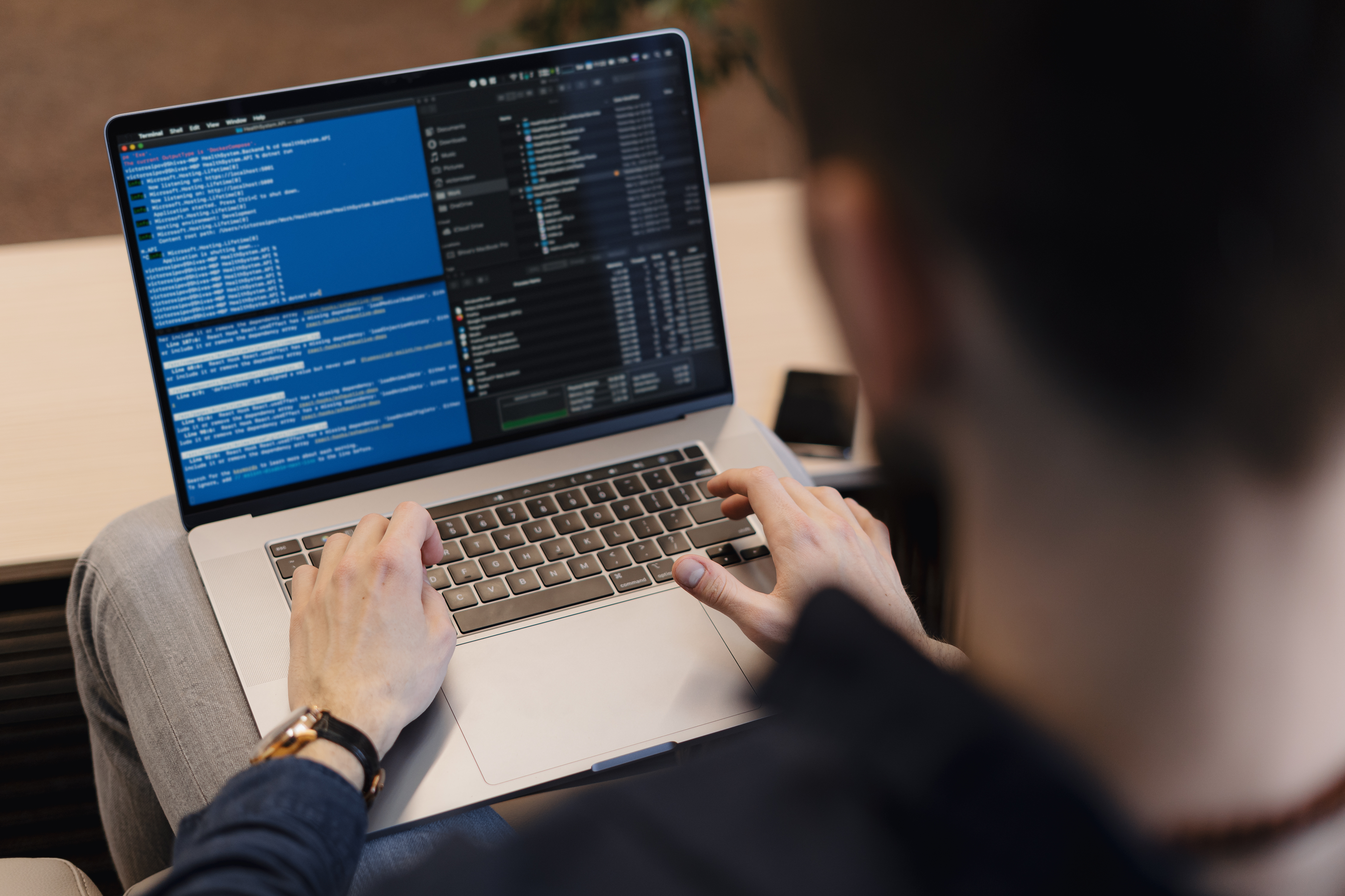 Software de edição de vídeo em ação